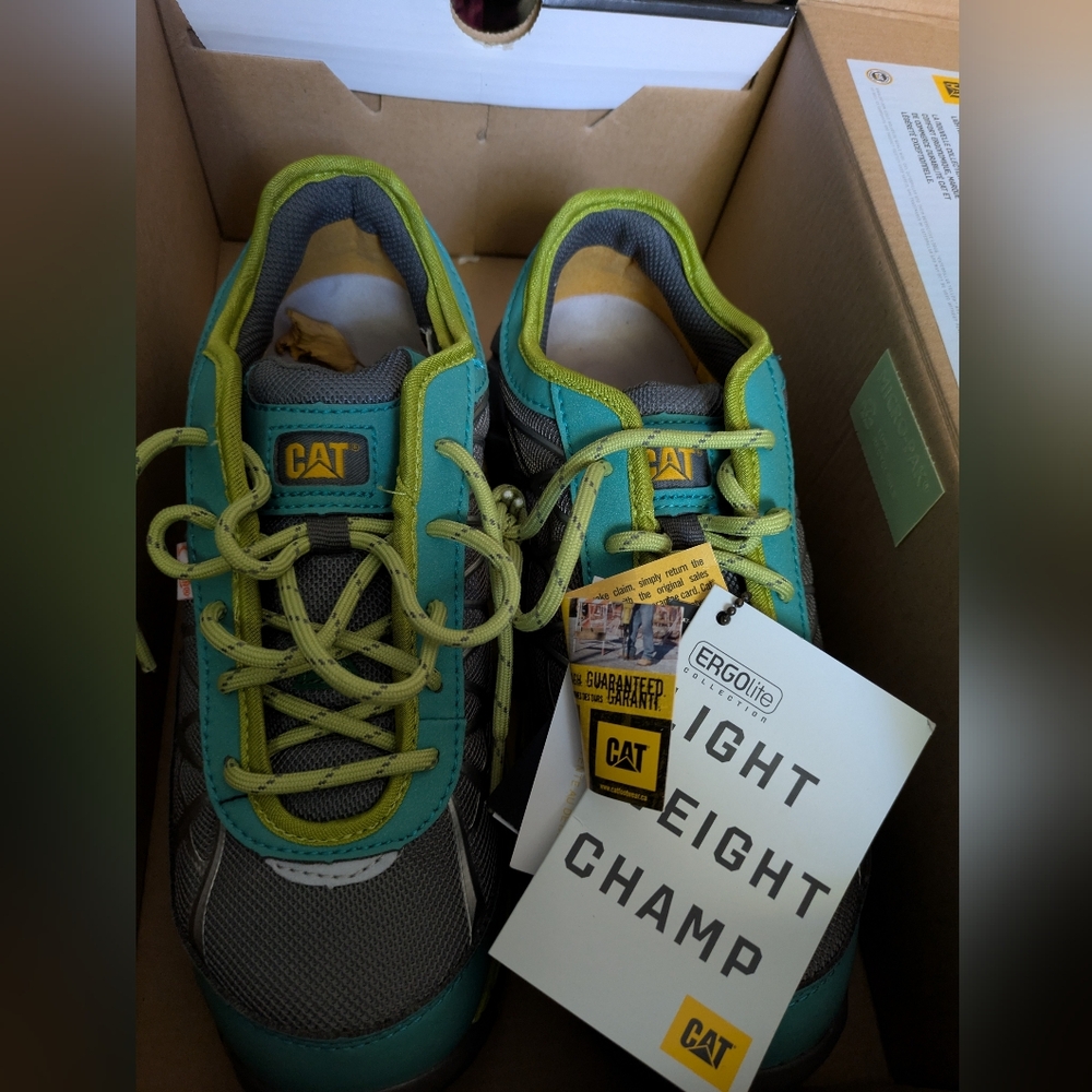 Caterpillar Safety Sneakers - Gray and Teal